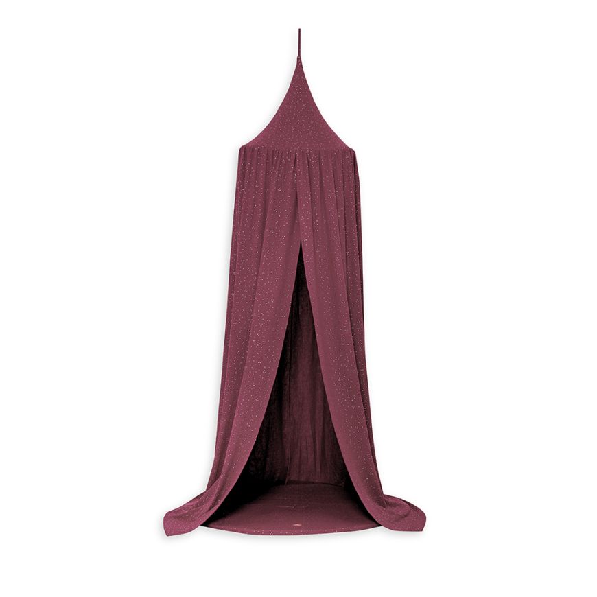 Burgundy bed canopy discount