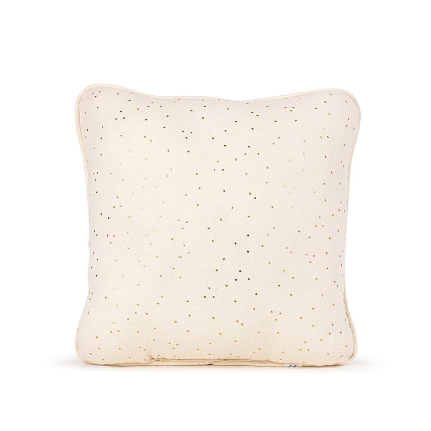 Square Muslin Pillow Ecru