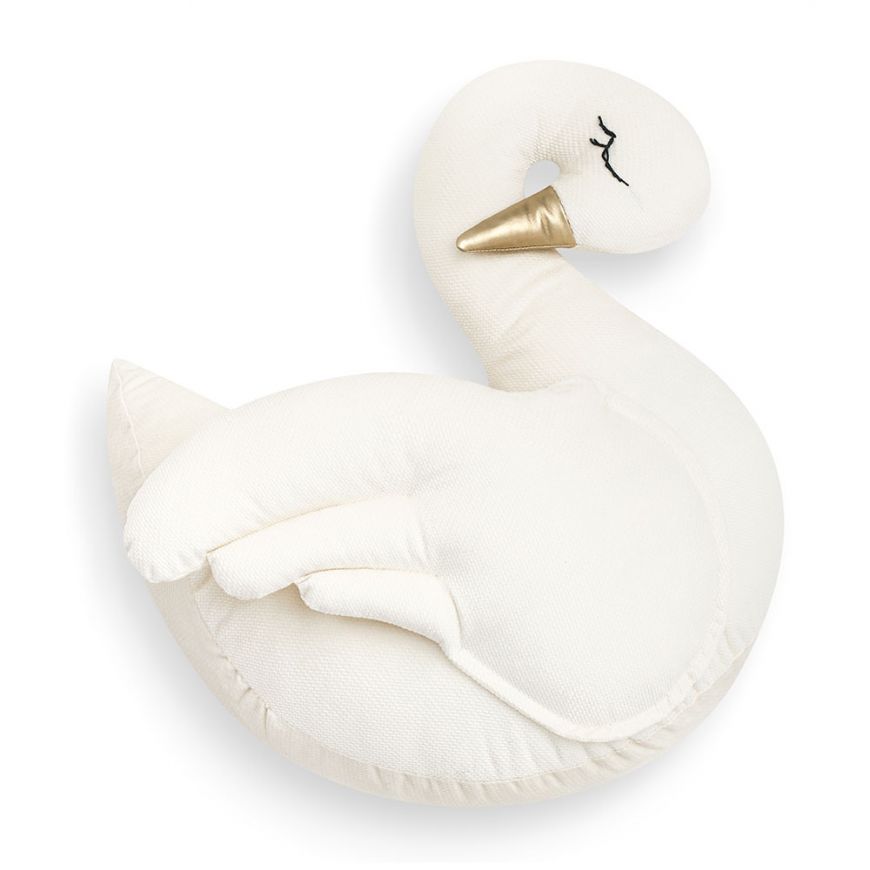 Swan　Pillow　Ecru