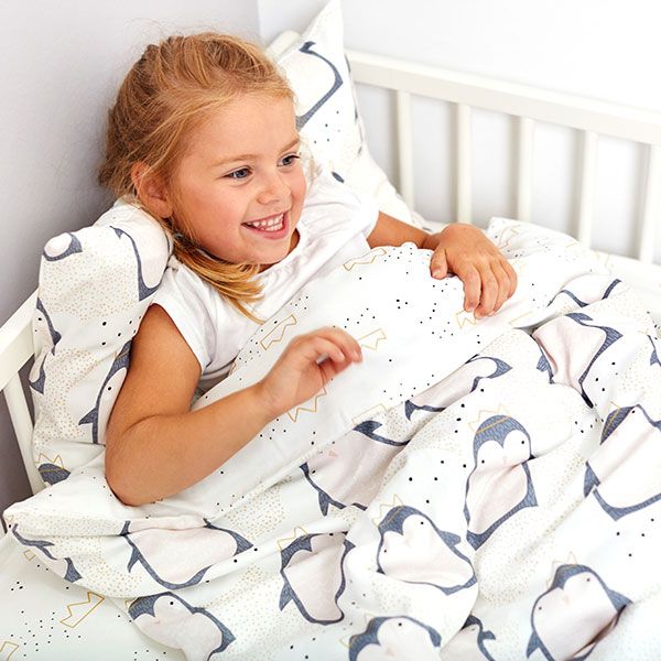 BABY QUILTED DUVET 150x120 cm & PILLOW 100% COTTON JUNIOR BED FILLING 