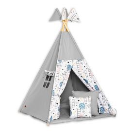 Teepee Tent + Floor Mat + Pillows - Love to the Moon