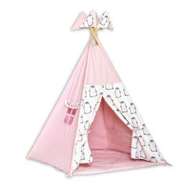 Teepee Tent + Floor Mat - Lovely Penguin