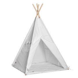Teepee Tent + Floor Mat - White