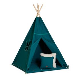 Teepee Tent + Floor Mat + Pillows - Emerald