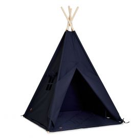 Teepee Tent + Floor Mat - Navy Blue
