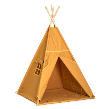 Teepee Tent + Floor Mat - Mustard