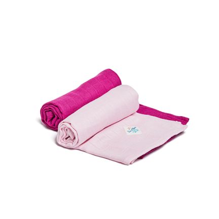 Pieluszka Bambusowa 2 Dwupak - Fuchsia/Pink