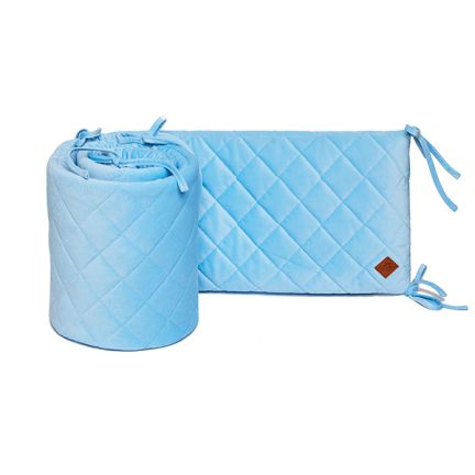 Baby Bed Bumper 70x140 - Velvet - Blue