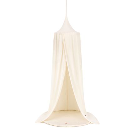 Dosel de cama liso + Estera - Ecru