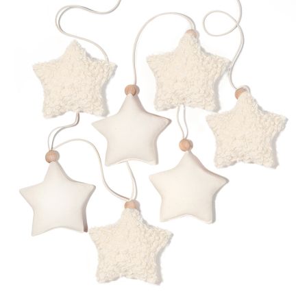 Boucle Star Garland - Ecru