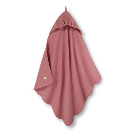 Emmaillotage en mousseline à capuche - Rose