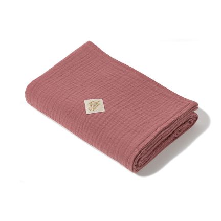 Letni muślinowy kocyk Niemowlaka - Pink