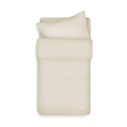 Housse de couette et 1 taie 80x120 - Ecru
