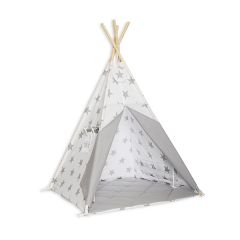 Teepee Tent + Floor Mat - Bright Grey