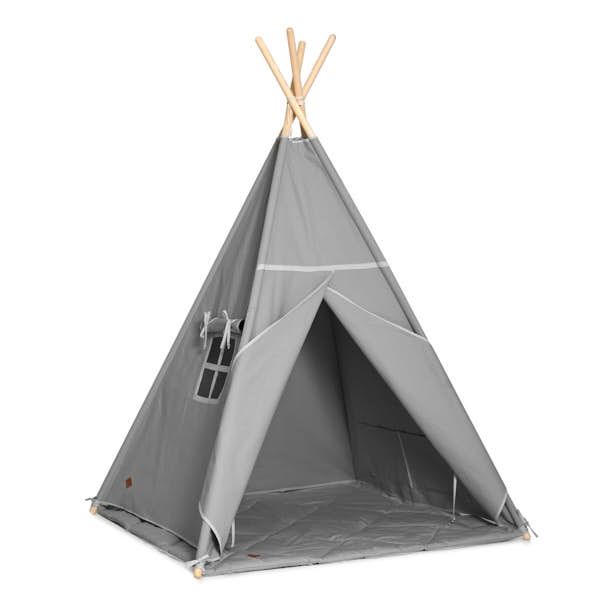 Teepee Tent + Floor Mat - Grey