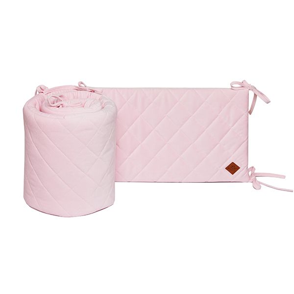 Baby Bed Bumper 70x140 - Velvet - Pink
