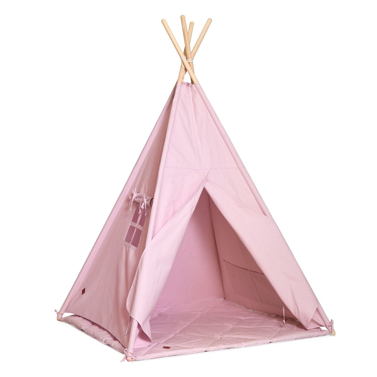 Teepee Tent + Floor Mat - Powder Pink