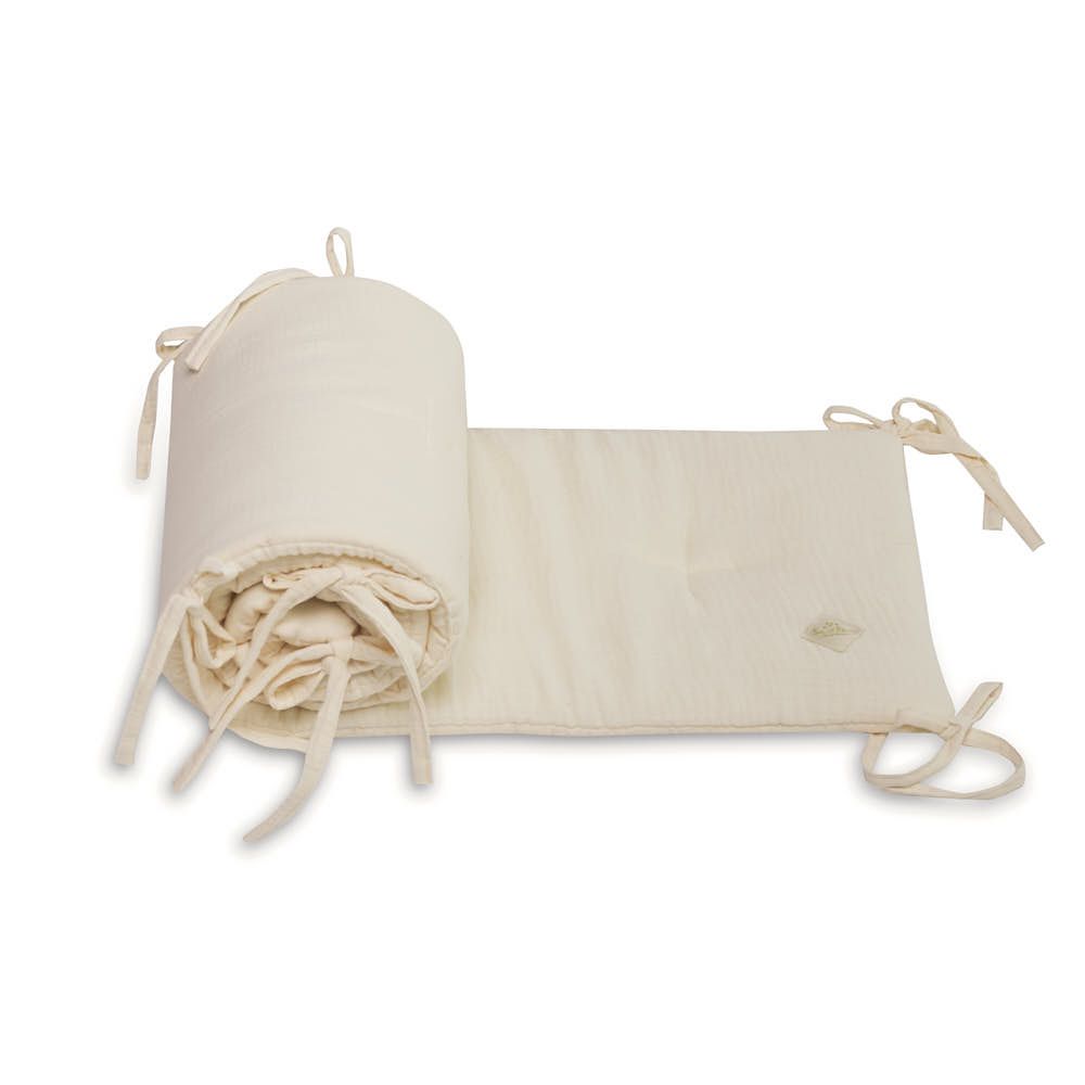 Baby Bed Bumper 60x120 - Muslin - Ecru
