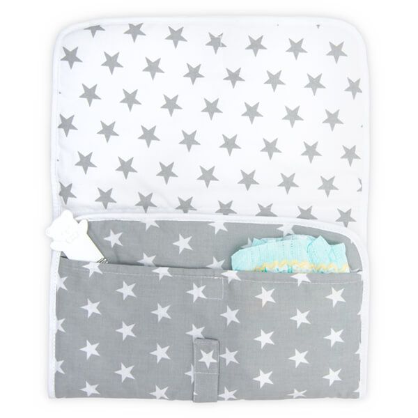 Baby Changing Mat Grey Little Star Fun With Mum